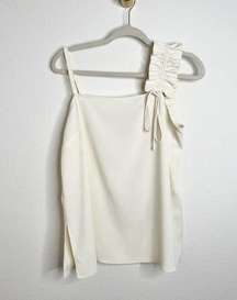 Jason Wu Collection Cream White Ruffle Strap Tank Top US 4