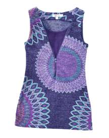 Purple Bohemian Abstract Mandala Tank Top