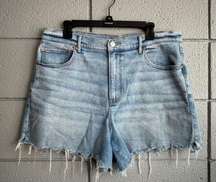 Women's American Eagle Highest Rise 90s Boyfriend Size 16 Blue Denim Shorts