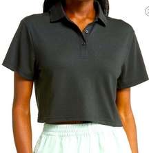 Outdoor Voices Birdie Cropped Polo Black Size XXS NWT