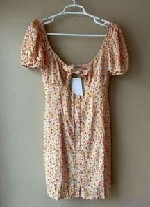 Dippin Daisys Daisy Dress in Blush Pink with Lemons Orange Pattern Size Medium