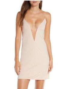 Natori illusion plunge slip dress Large deep V