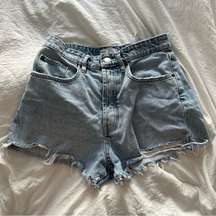 Zara Distressed Jean Shorts