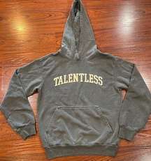 TALENTLESS GRAY HOODIE SIZE SMALL