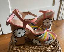 Multicolor Platform Heels