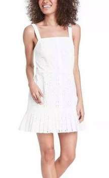 White Eyelet Mini Dress