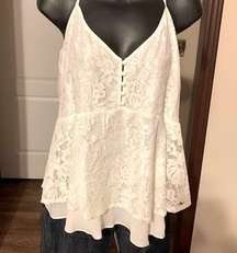 Ladies Sexy Strappy Blouse NWOT Off White/Cream Color.  READY TO GO!