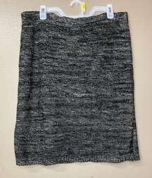 Women’s Large Vintage Cato’s Black and Gray Knitted Skirt