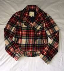 Red Plaid Wool Jacket