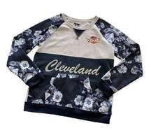 NBA Cleveland Cavaliers Floral Print Crewneck Sweatshirt Size Medium NWT