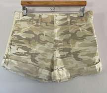 Sanctuary Roll Up Camo Shorts Lightweight Size 31