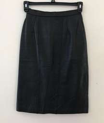 Vintage 90s High Waist Leather Skirt S/M