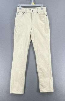 Lauren Jeans Company Pants Womens 2 Cream Corduroy Straight Ralph Lauren