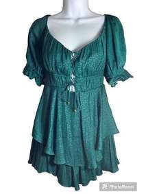 Here Comes the Sun Green Romper Small