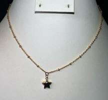 Bauble Bar Dainty Gold Tone Knotted Chain with Star Pendant