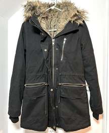 3 In 1 Black Fleece Parka