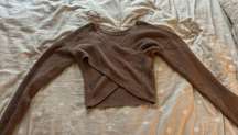 Tan Wrap Sweater 