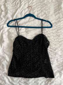 Black Cheetah Top