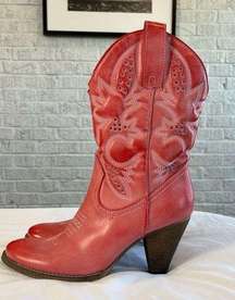 Of California Women's NWT Cowgirl Boots 10 Heeled Pink