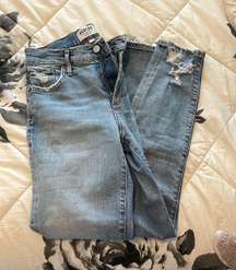 Sophie crop distressed ankle jeans