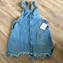 4/$25 NWT Denim Fryed Overall Skirt Sz S