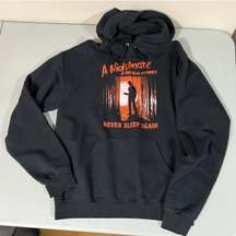 Black ‘A Nightmare On Elm Street: Never Sleep Again’ Horror Movie Graphic Pullover Hoodie Sweater Sweatshirt Size M 🔪