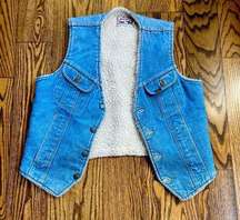 Vintage storm ride rider denim vest. Made in USA