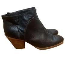 Rachel Comey Chocolate Brown Lizard Embossed Mars Ankle Boots Sz. 7