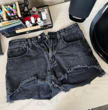 Black Denim Curve Love Shorts