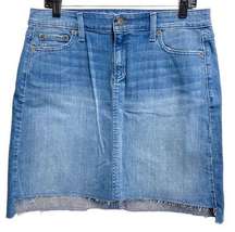 Vineyard Vines Women’s 12 Antigua Wash High-Low Denim Jean Skirt Raw Edge