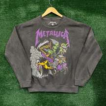 Metallica Here Comes Revenge Oversized Crewneck Sweater Size Small