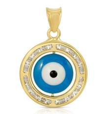 Evil Eye 14k Real Gold Pendant