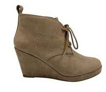 DV Dolce Vita Vegan Suede Lace Up Wedge Ankle Boot