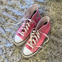 Pink platform chuck taylor converse