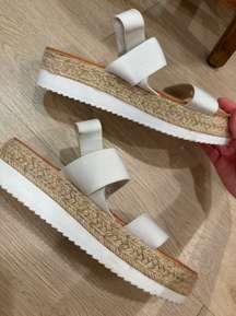 White Platform Espadrille Sandals