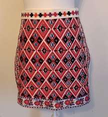 Honey Punch embroidered mini skirt