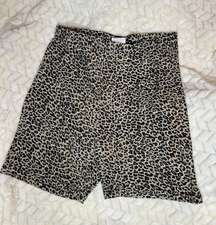 Leopard Print Biker Shorts