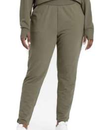 Women's French Terry High-Rise Jogger Taper Pants All in Motion Moss Green M