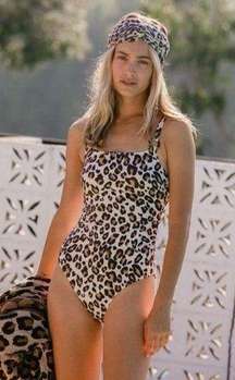 Spell & The Gypsy Collective Bodhi One Piece Leopard Print Swimsuit Medium NWT