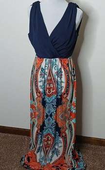 . Boho wrap wynne knit maxi dress size large