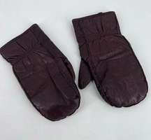 Vintage intercontinental leather industries brown mittens women’s medium/large