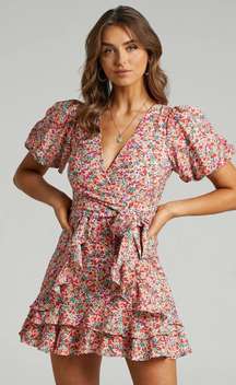 Floral Front Tie Dress