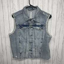 Womens Size XS Free People Denim Vest NWOT