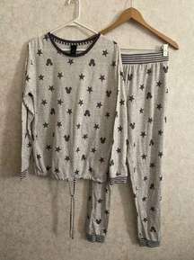 Disney women's small two piece Mickey Mouse pajama set