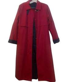 Vtg 70s/80s USA London Fog Warm Removable Liner Red Trench Coat Jacket 10 M