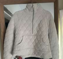 Scuba Oversized Quilted Half Zip 