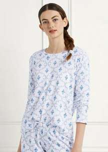 Hill house Women’sThe Ivy sleep tee in blue trellis size XS