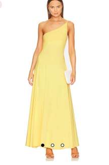 One Shoulder Dress in Lemon Zest