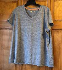 Xersion Grey Heathered Short Sleeve Dri Fit Tee 2X