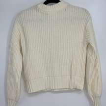 POPSUGAR OFF WHITE KNITTED SWEATER SMALL